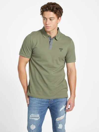 Guess Factory Eco Finn Polo In Green