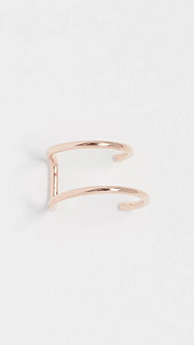 Zoë Chicco 14k Gold Double Ear Cuff In Rose Gold