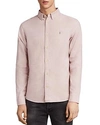 Allsaints Huntingdon Slim Fit Button-down Shirt In Boca Pink