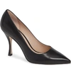 Stuart Weitzman Women's Tippi 95 Pointed Toe Leather High-heel Pumps In Black