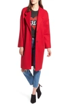 Kendall + Kylie Kendall And Kylie Drop Shoulder Coat In Red