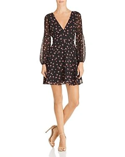 Bb Dakota Love In The Afternoon Floral Print Dress In Black