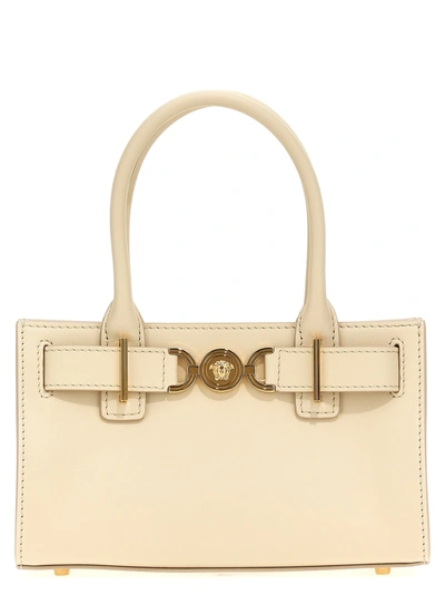 Versace Medusa Tote Bag Beige In Yellow