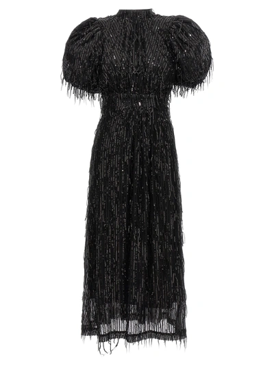Rotate Birger Christensen Sequin Midi Dress Dresses Black