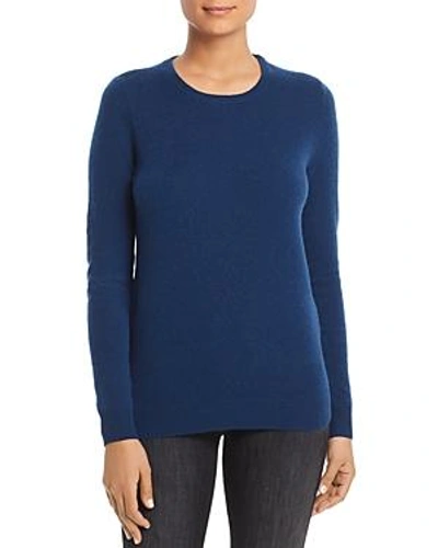 C By Bloomingdale's Crewneck Cashmere Sweater - 100% Exclusive In Teal Blue