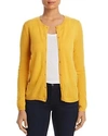 C By Bloomingdale's Crewneck Cashmere Cardigan - 100% Exclusive In Sunflower