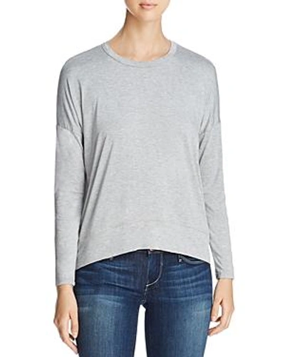 Three Dots Refined Jersey Drop-shoulder Top In Granite