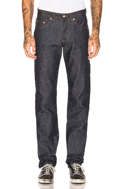 Naked And Famous Skinny Guy In Dirty Fade Selvedge