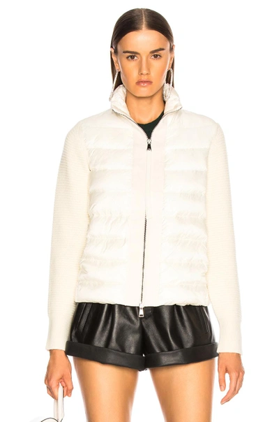 希少 美品 モンクレール 上質 maglione tricot cardigan Moncler Maglione Tricot Cardigan In White | ModeSens