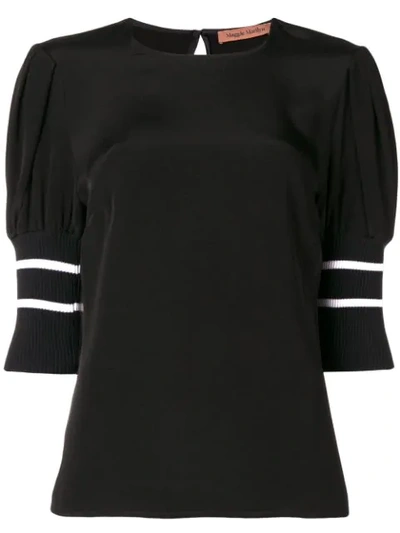 Maggie Marilyn Don't Lose Yourself Puff Shoulder Top In Black