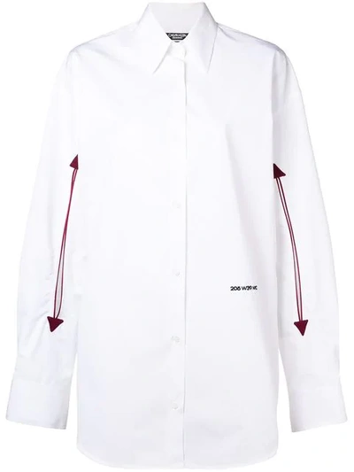 Calvin Klein 205w39nyc Logo Arrow Shirt In White