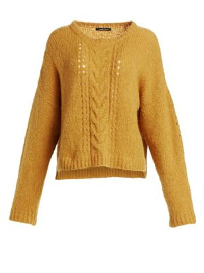 Nanette Lepore Perfect Baby Alpaca/wool Pullover Sweater In Gold