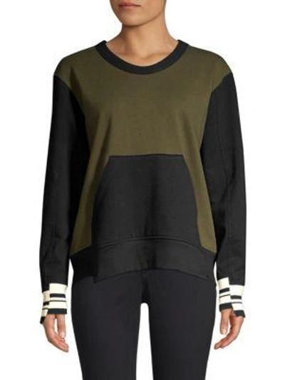 Wilt Kangaroo Pocket Sweatshirt In Seaweed/black