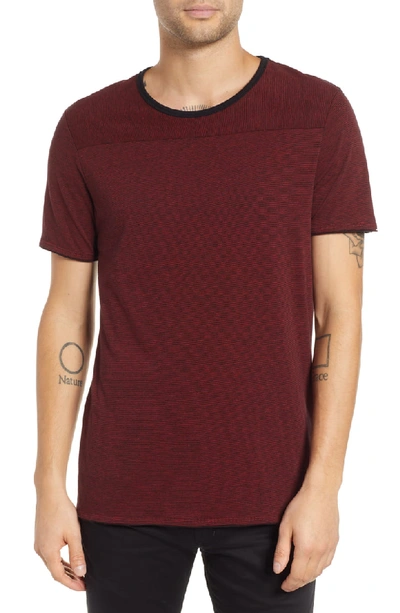 Hugo Boss Drish Fineline Regular T-shirt In Black Red