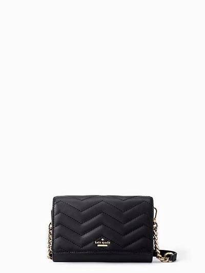 Kate Spade Reese Park - Wyn Quilted Leather Crossbody - Black