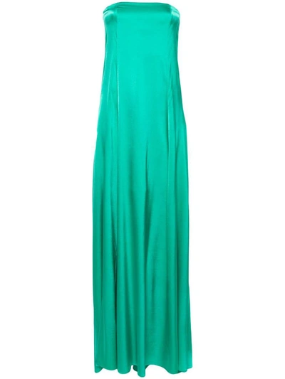 Forte Forte Forte_forte ”colonna” Dress In Stretchy Silk Satin In Green