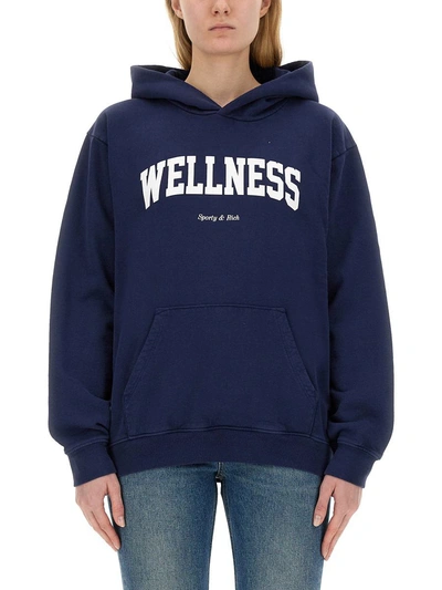 Sporty And Rich Sporty & Rich Sweatshirt With Logo Unisex In Blue