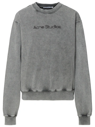 Acne Studios Woman Gray Cotton Sweatshirt