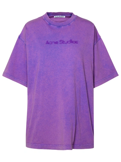 Acne Studios Woman Lilac Cotton T-shirt In Purple
