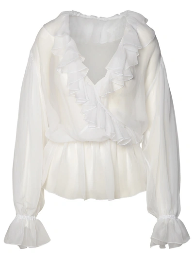 Dolce & Gabbana Woman  White Silk Shirt