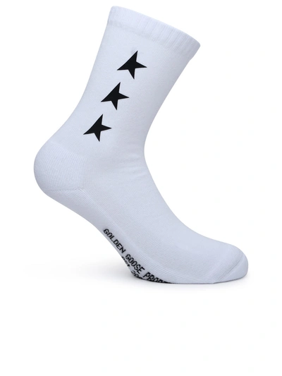 Golden Goose Woman White Cotton Blend Socks