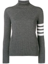 Thom Browne Roll Neck Jumper In Grey