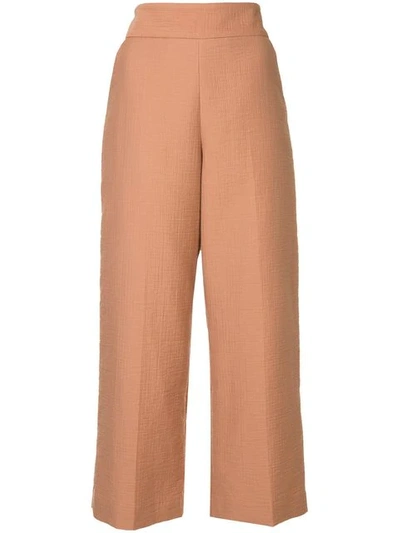 Rachel Comey Cropped Wide-leg Trousers In Pink