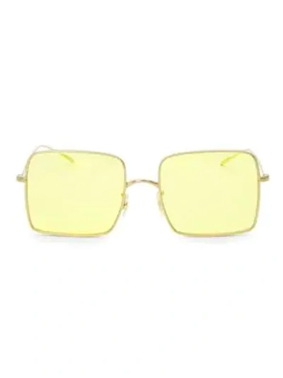 Oliver Peoples Rayette 60mm Tinted Square Sunglasses In Gold