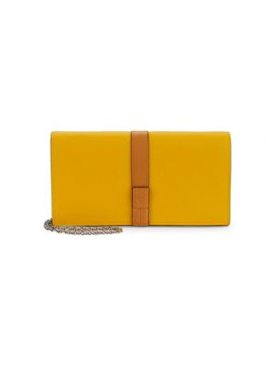 Loewe Chained Continental Wallet In Yellowmango