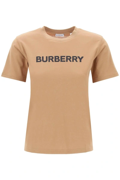 Burberry Margot Logo T Shirt In Marrone