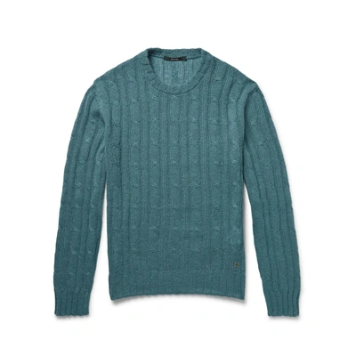 Gucci Cable Knit Sweater In Green