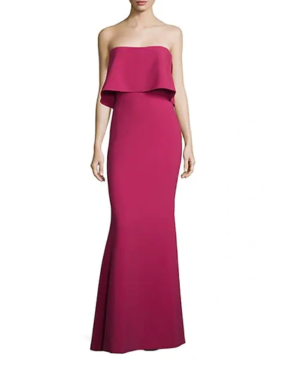 Likely Driggs Strapless Gown In Cerise