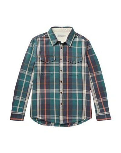 Outerknown Checked Shirt In Deep Jade