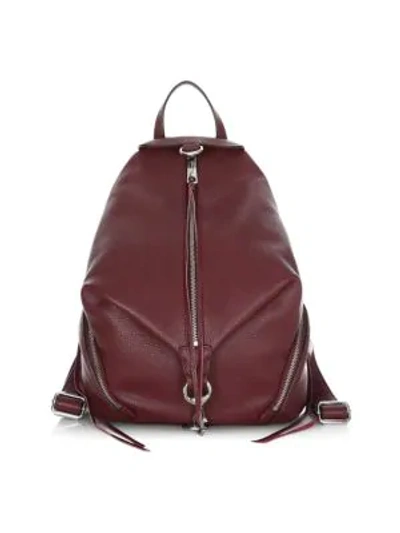 Rebecca Minkoff Julian Leather Backpack In Bordeaux