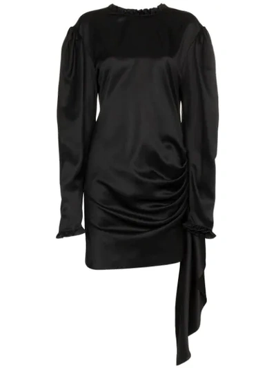 Magda Butrym Torrance Silk And Wool-blend Dress In Black