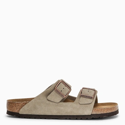 Birkenstock Taupe Suede Arizona Slide