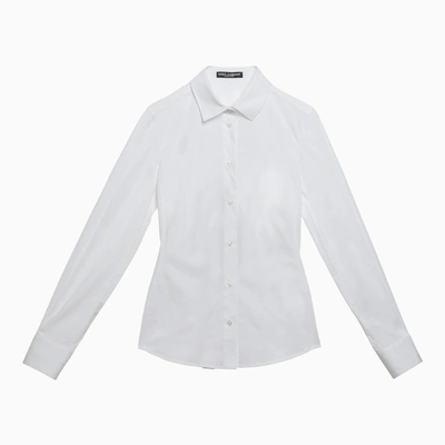 Dolce & Gabbana Dolce&gabbana White Stretch Tight Shirt Women