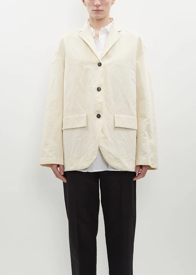 Bergfabel Bea Cotton-linen Jacket In Almond