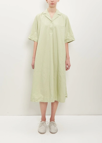 Casey Casey Bowling Linen Cotton Dress In Jade