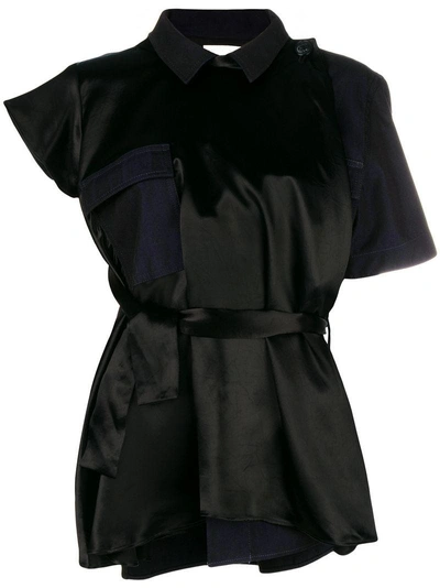 Sacai Asymmetric Blouse - Black