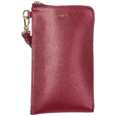 Furla Women's Genuine Leather Wallet Credit Card Bifold  Babylon In Red