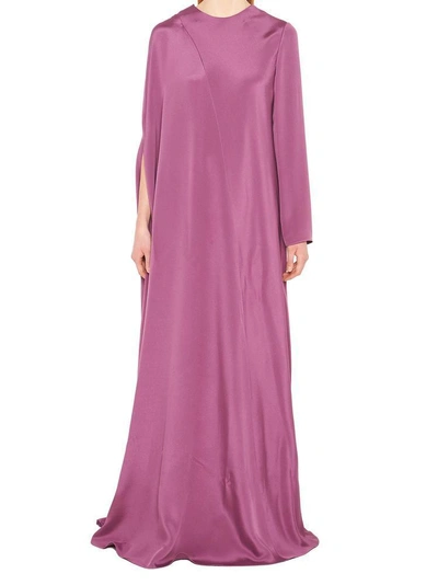Valentino Silk Maxi Dress In Purple