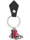 Vivienne Westwood Heart Key Ring In Black