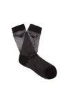 Prada Logo Cotton-blend Socks In Black