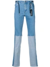 Icosae Two Tone Slim Jeans In Blue