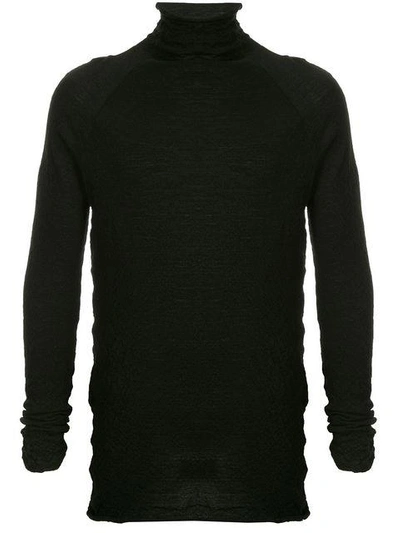 Forme D'expression High Neck Knit Sweater In Black
