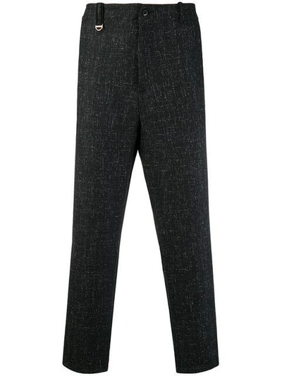 Oamc Cropped Trousers In Black