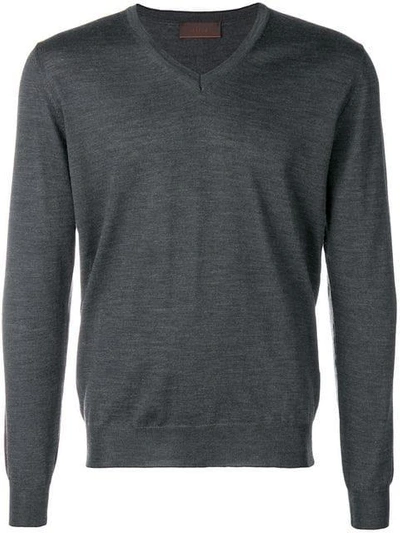 Altea V-neck Jumper - Grey