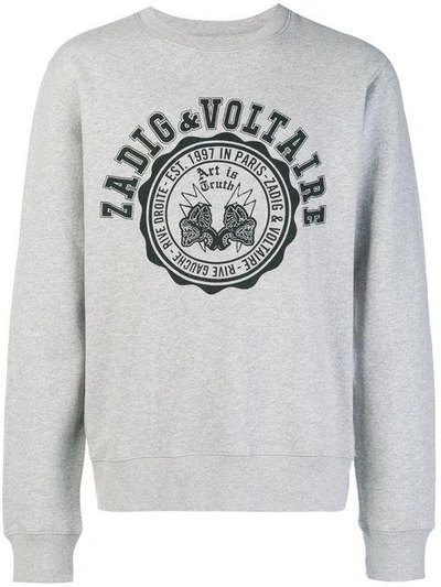 Zadig & Voltaire Zadig&voltaire Logo Print Sweatshirt - Grey