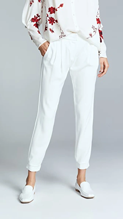 Parker Morgan Tapered Trousers In Pearl